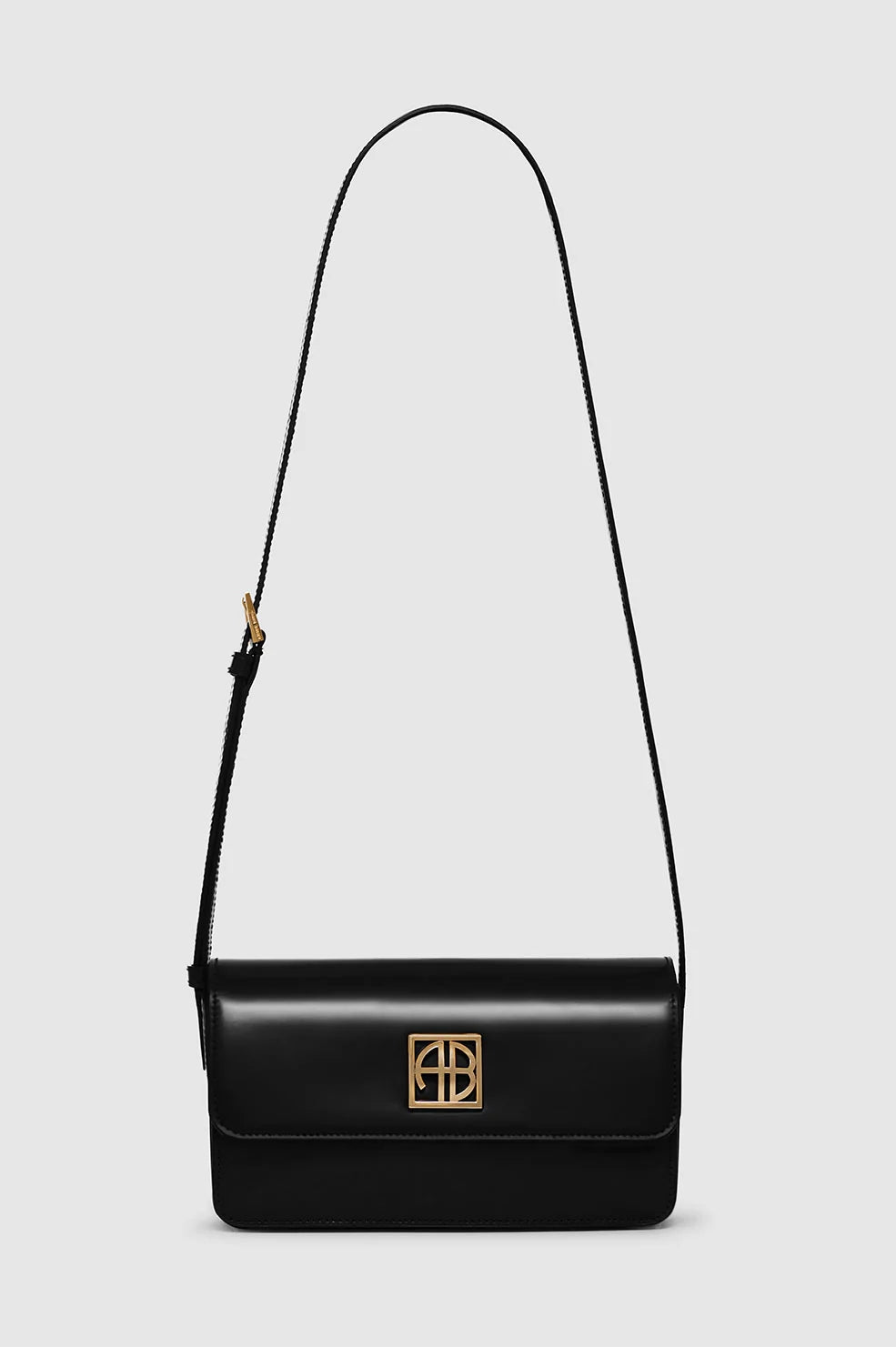 Elly Crossbody Bag | High-shine Black