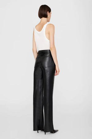 Roy Pant | Black Recycled Leather