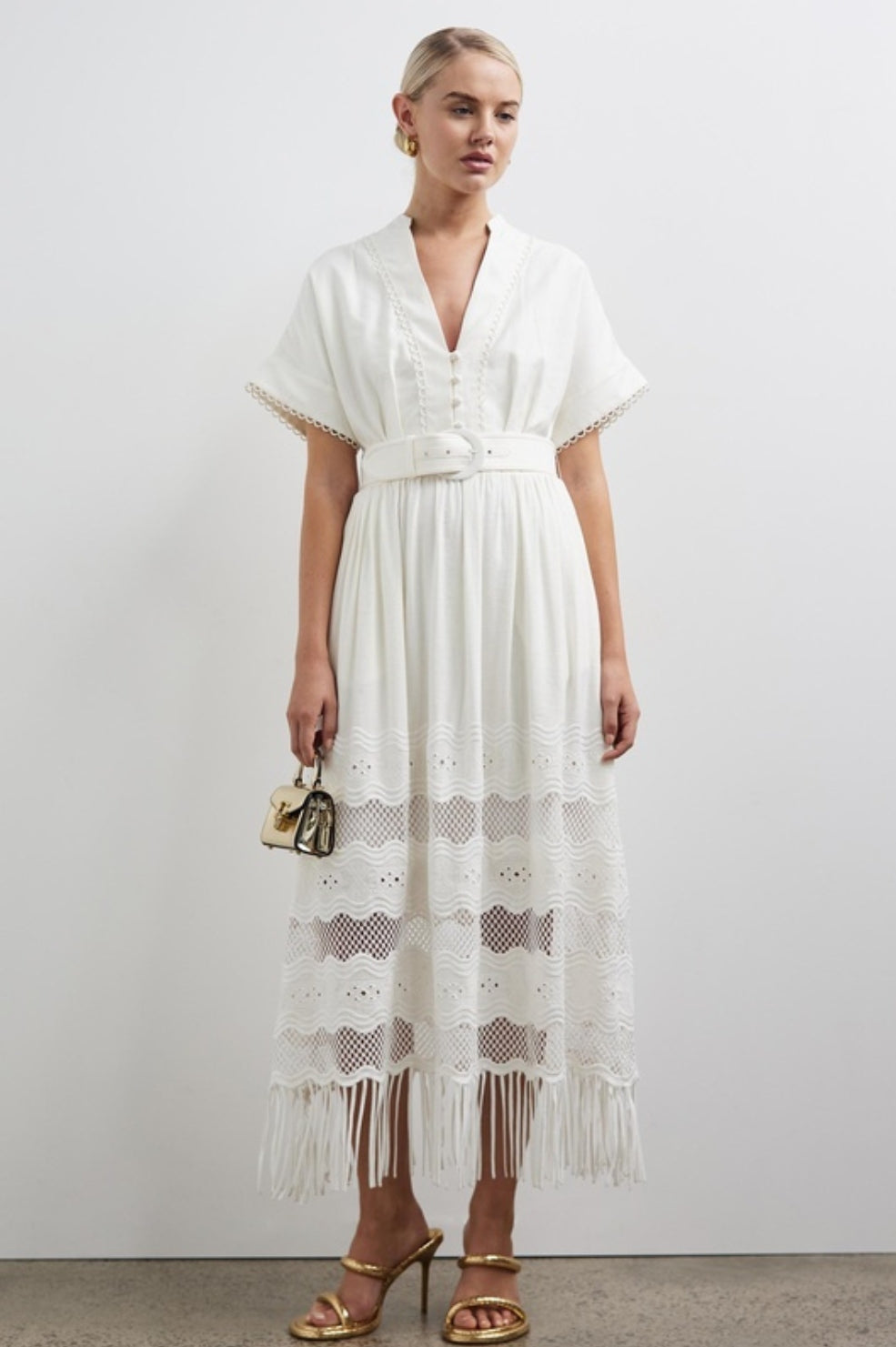 Giovanni Midi Dress | Ivory