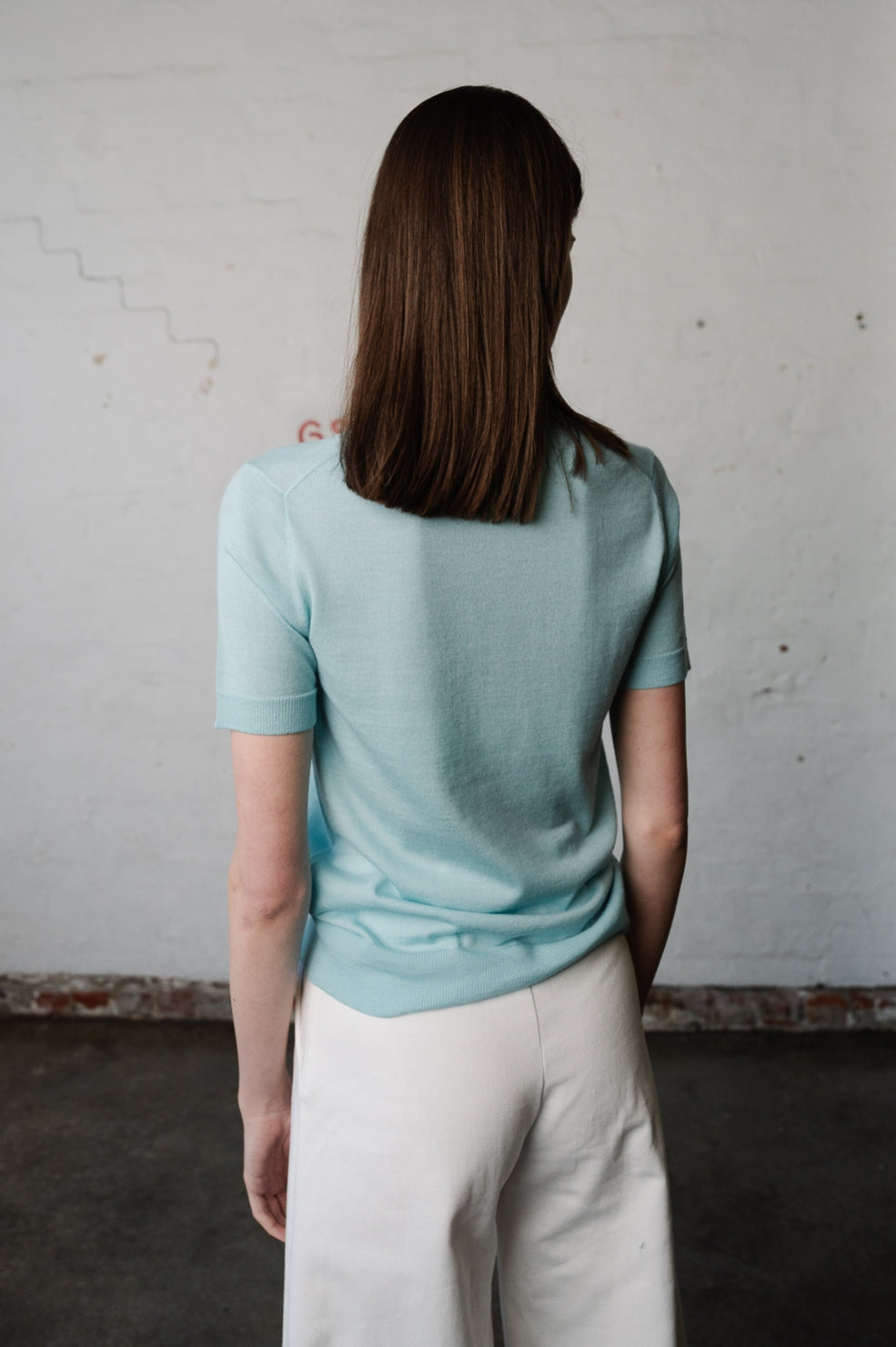 Leila S/S Sweater | Aqua