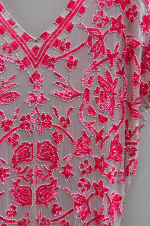 Antik Batik | Neon Pink Sequin Dress | AU 8