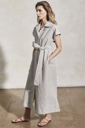 Lucy Linen Weave Dress | Moss & White