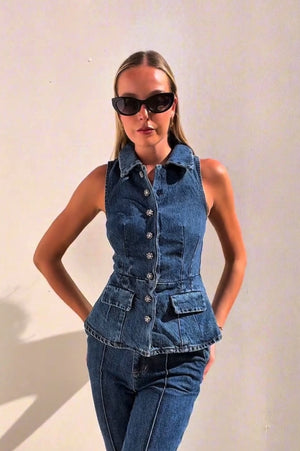 Self Portrait | Denim jumpsuit Blue | AU 6