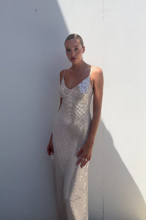 Manning Cartell | Champagne Sequin Dress | AU 6