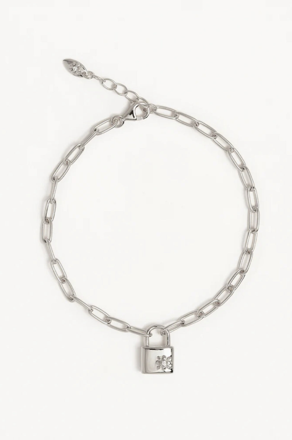 Promise of Us Lotus Padlock Bracelet | Silver