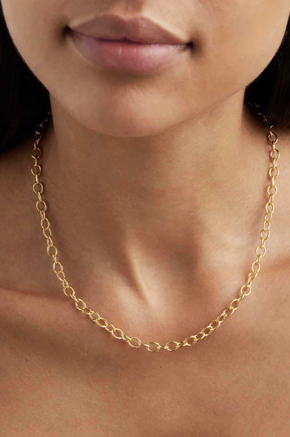 17" Bold Link Chain Necklace | Gold