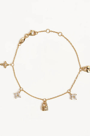 Love Unlocked Charm Bracelet | Gold