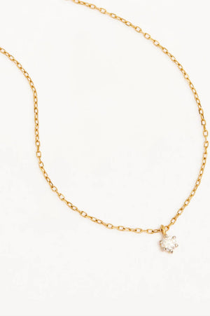 14k Gold Sweet Droplet Diamond Necklace