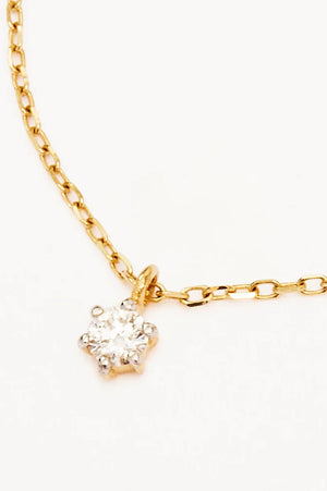 14k Gold Sweet Droplet Diamond Necklace