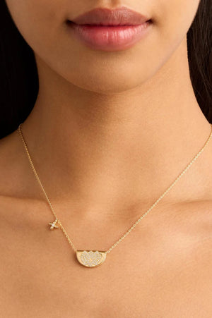 Live in Light Lotus Necklace | Gold