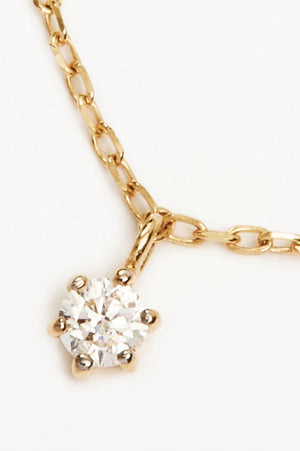 14k Solid Gold Droplets Diamond Necklace