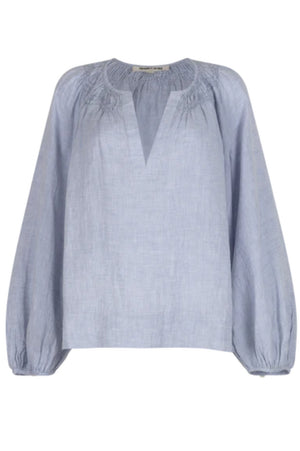 Elizabeth Linen Blouse | Sky