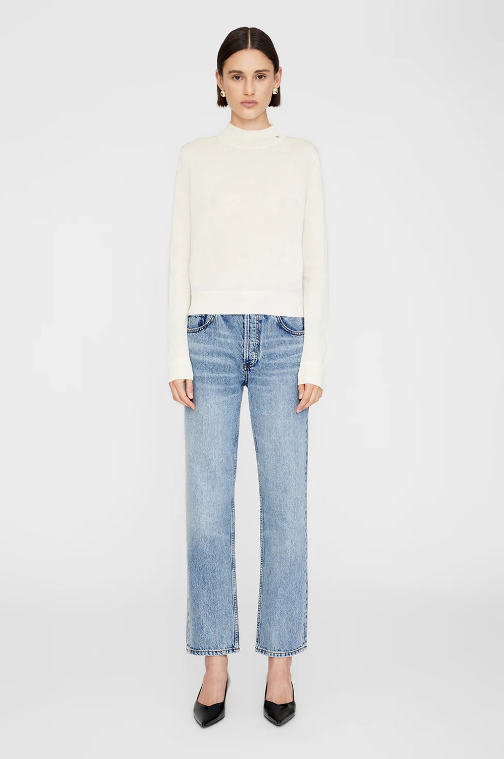 Monique Long Sleeve Sweater | Ivory