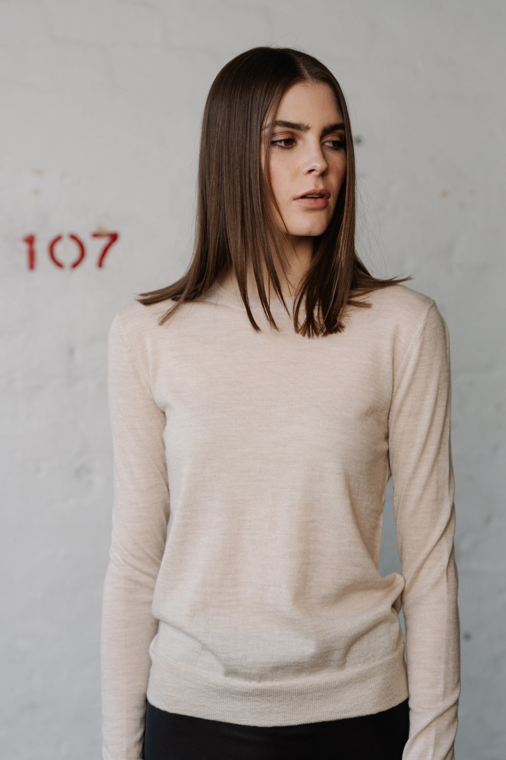 Leila L/S Sweater | Sandstone