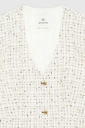 Anitta Jacket | Cream and Black Tweed