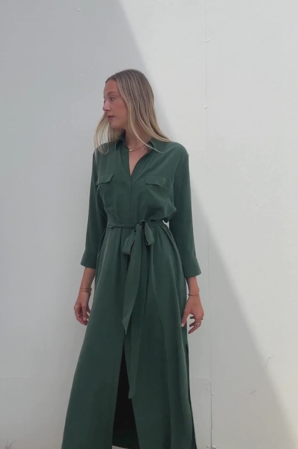 L'Agence | Silk Shirt Dress | AU 12