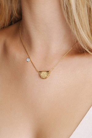 BYC Lucky Lotus Necklace | Gold